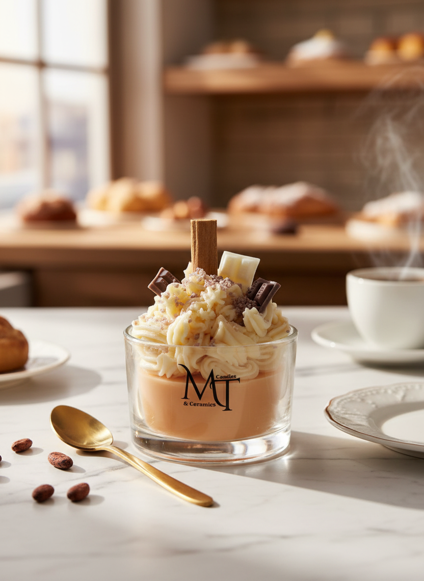 A candle that looks like dessert and smells like pure indulgence.