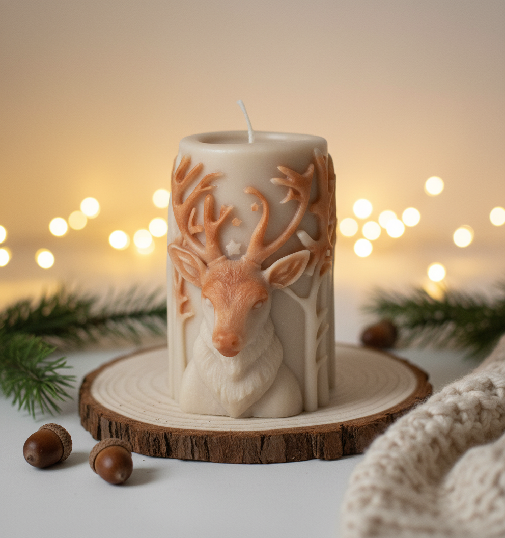 Christmas-inspired candle — cozy aroma for the season.