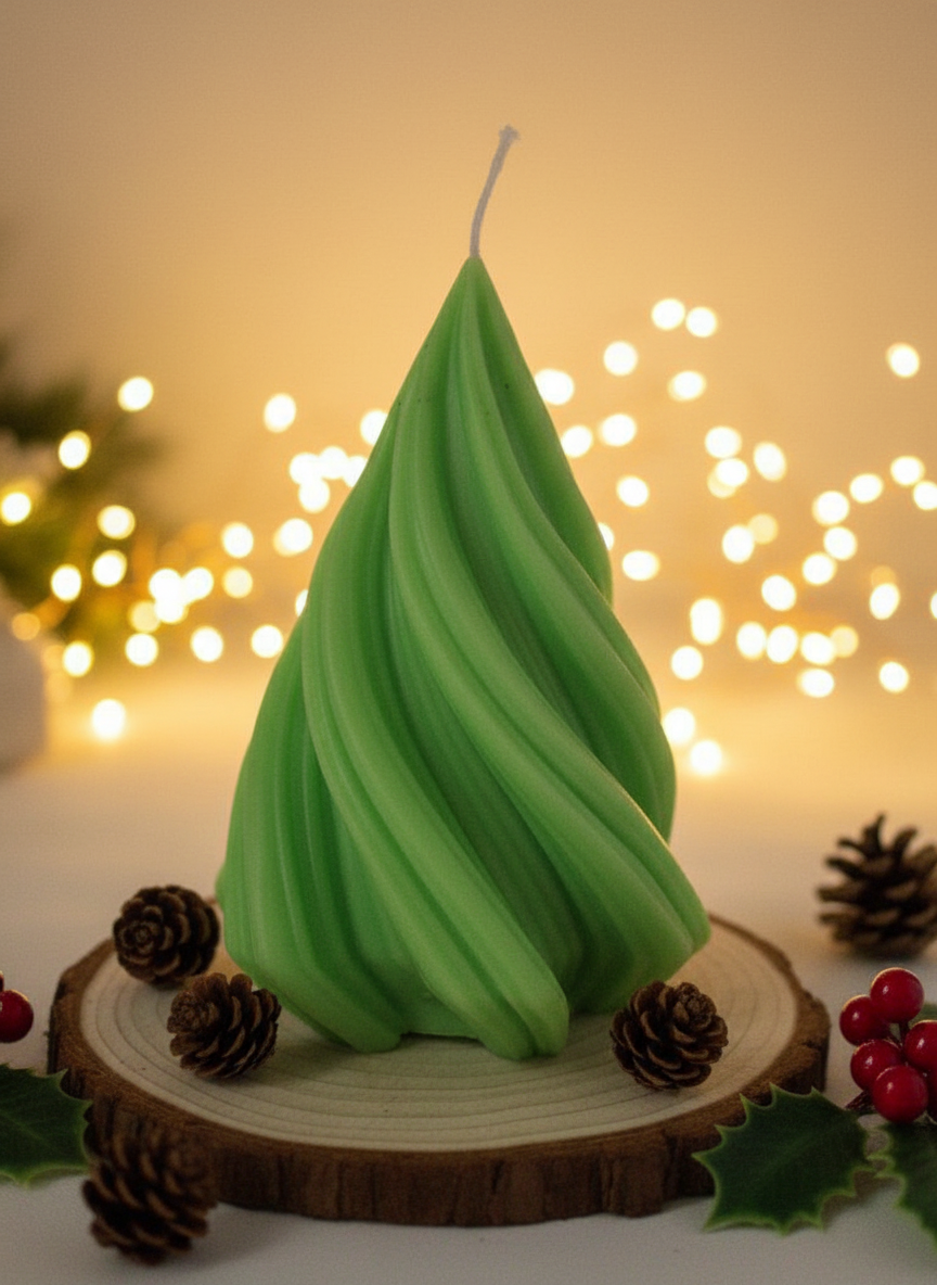 Handcrafted Christmas candle — fills your space with seasonal magic.