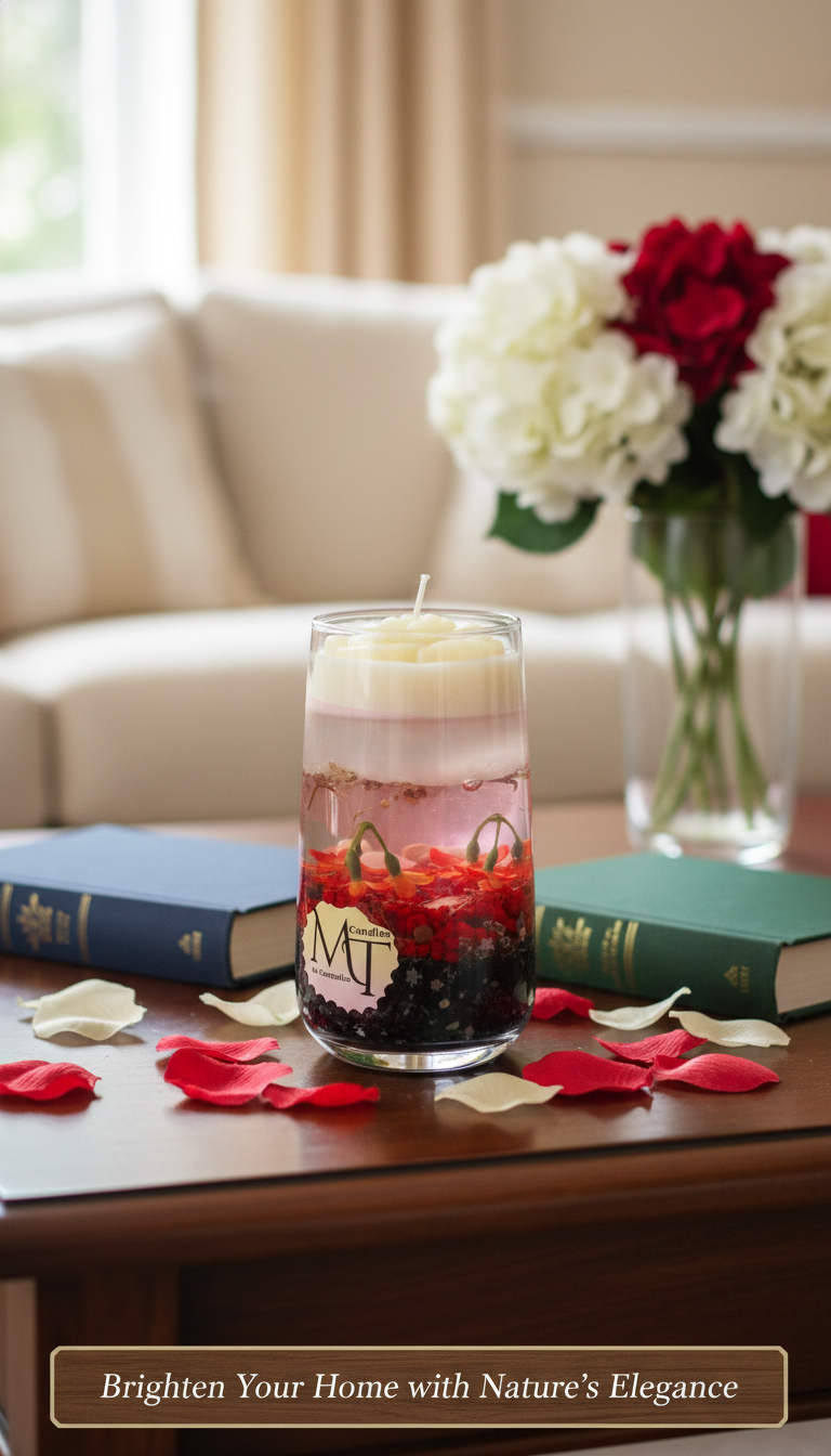 Handmade scented candle — stylish and fragrant décor for any room.