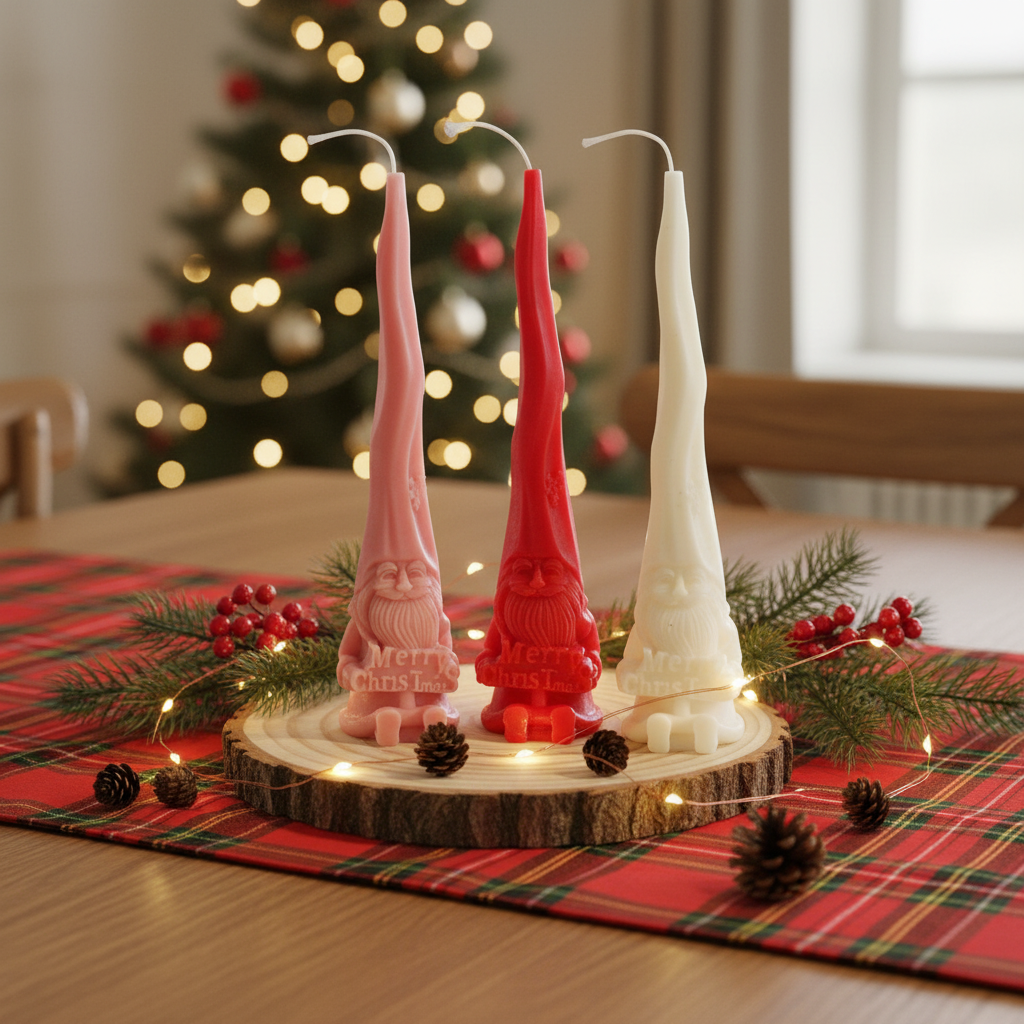 Handcrafted Christmas candle — fills your space with seasonal magic.